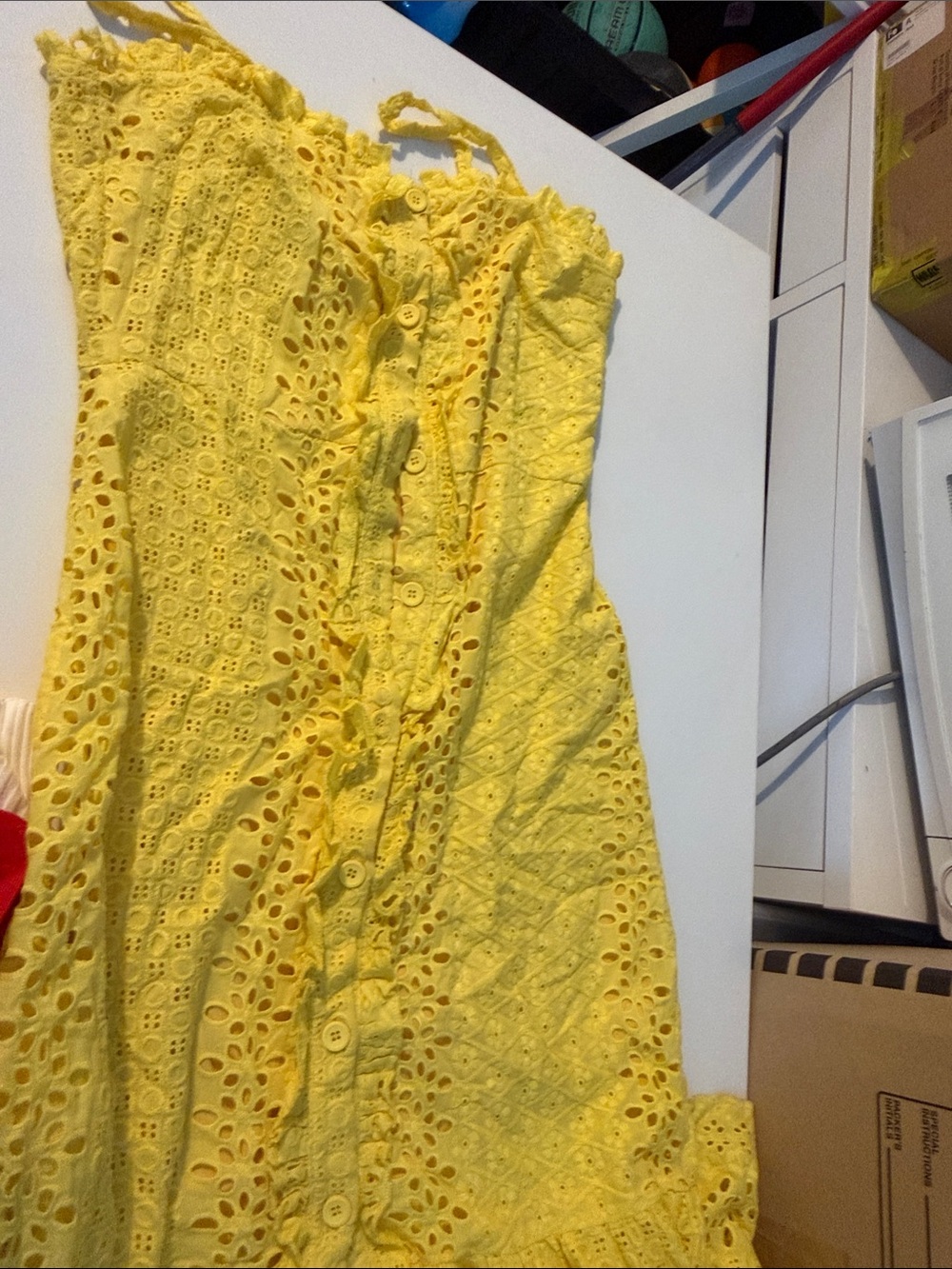 Yellow Eyelet Sundress for Girls - Lightweight Summer Dress